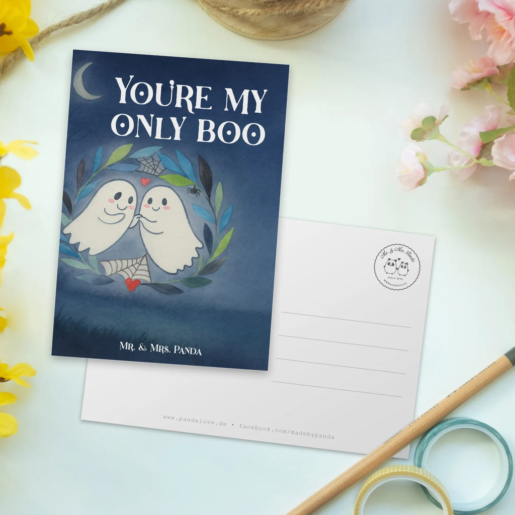 Postkarte Gespenster  Liebe  Design Dankeskarte, Geburtstagskarte, Ansichtskarte, Ansichtskarten, Grußkarte, Einladungskarte, Einladung Geburtstag, Karte, Postkarte, Einladungskarten Geburtstag, Einladung, Geschenkkarte, Halloween, Deko, Martinssingen, Dekoration, Geschenke, Schenken, Paar, Verliebt, Gespenst