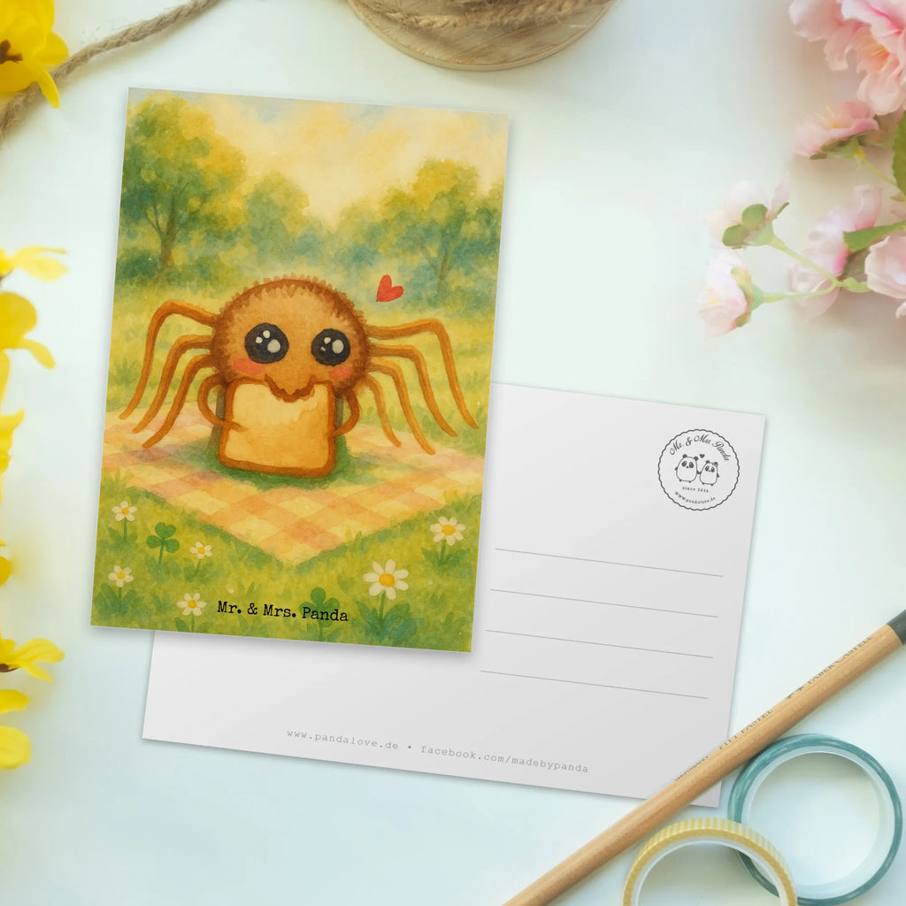 Postkarte Spinne Agathe Sandwich Design Einladung Geburtstag, Geburtstagskarte, Ansichtskarten, Ansichtskarte, Grußkarte, Geschenkkarte, Karte, Einladung, Postkarte, Einladungskarte, Einladungskarten Geburtstag, Dankeskarte, Spinne Agathe, Spinne, Agathe, Videos, Merchandise, Mut, Glück, Hunger, Verfressen, Hungrig, Alles wird gut, Lebensfreude