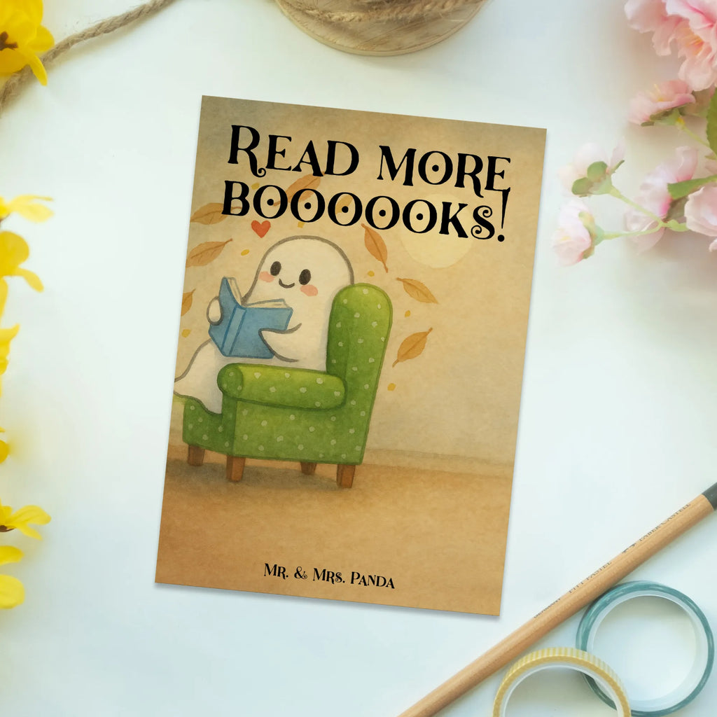 Pocztówka duch książka Design Einladung Geburtstag, Geschenkkarte, Geburtstagskarte, Ansichtskarten, Grußkarte, Einladungskarte, Postkarte, Karte, Dankeskarte, Einladung, Einladungskarten Geburtstag, Ansichtskarte, Halloween, Deko, Martinssingen, Dekoration, Geschenke, Schenken, gemütlich, Gespenst, Herbst, Buch