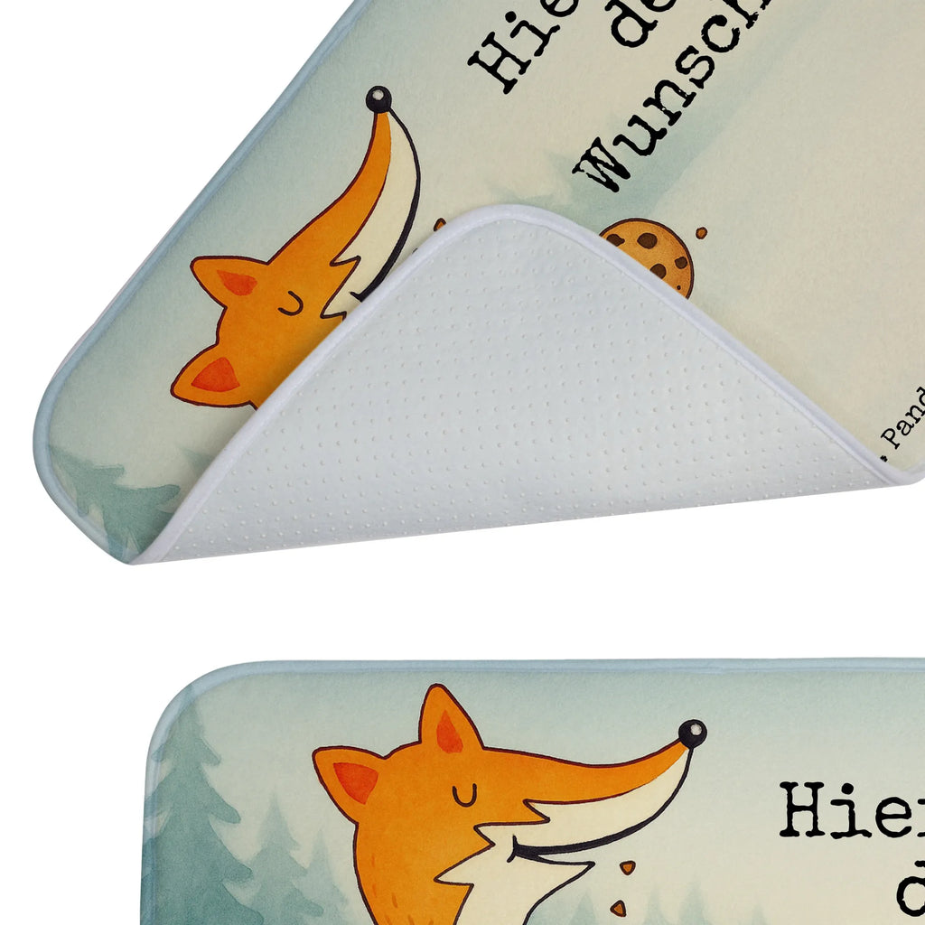Personalised bath mat Fox biscuit Design fox, foxes, forest wildlife, clever as a fox, animal lover, love, cookies, baking saying, christmas time, christmas present, kitchen decoration, winter
