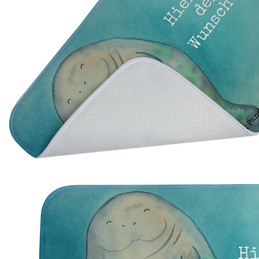 Personalised bath mat manatee happy Design Seafood, aquatic animals, ocean, sea, fish, shells, corals, reef, whale, narwhal, sea urchin, lobster, platypus, turtle, manatee, crocodile, orca, shrimp, gifts for seafood lovers, water world, underwater animals, underwater world, vacation, deep sea, seafood fans, gift ideas, seafood decoration, seafood posters, Respect, Lovesickness, Carefulness, Girlfriend, Manatee, Self-love, New start, New beginning, Manatees, Satisfaction