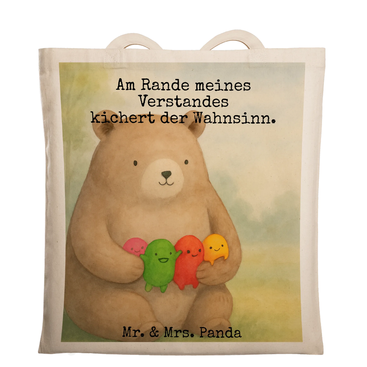 Tote bag bear Feeling Design pouch, shopper, cotton bag, Carrier bag, jute bag, shopping bag, bag, cloth bag, shoulder bag, bear, teddy, teddy bear, cuddly toy, Madness, Bear