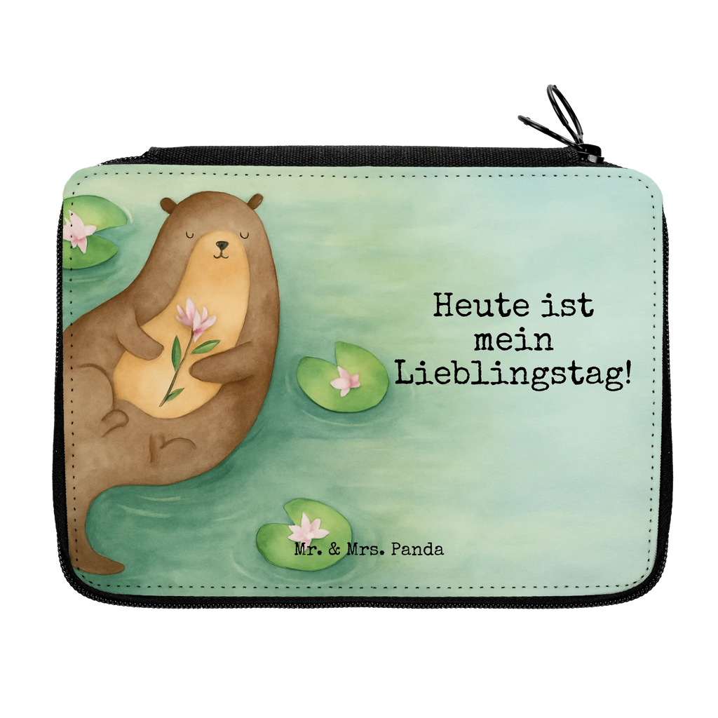 Federmappe Otter Seerose Design Federmappe, Stiftetasche, Stifte Etui, Schule, Einschulung, Geschenk, Kind, Schüler, Schülerin, Stifterolle, Federmäppchen, Motiv, Grundschule, Federmäppchen bedruckt, Büro Stifte Etui, Bestückte Federmappe, Kinder Federmappe, Federmappe Einschulung, Otter, Fischotter, Seeotter, Otter Seeotter See Otter