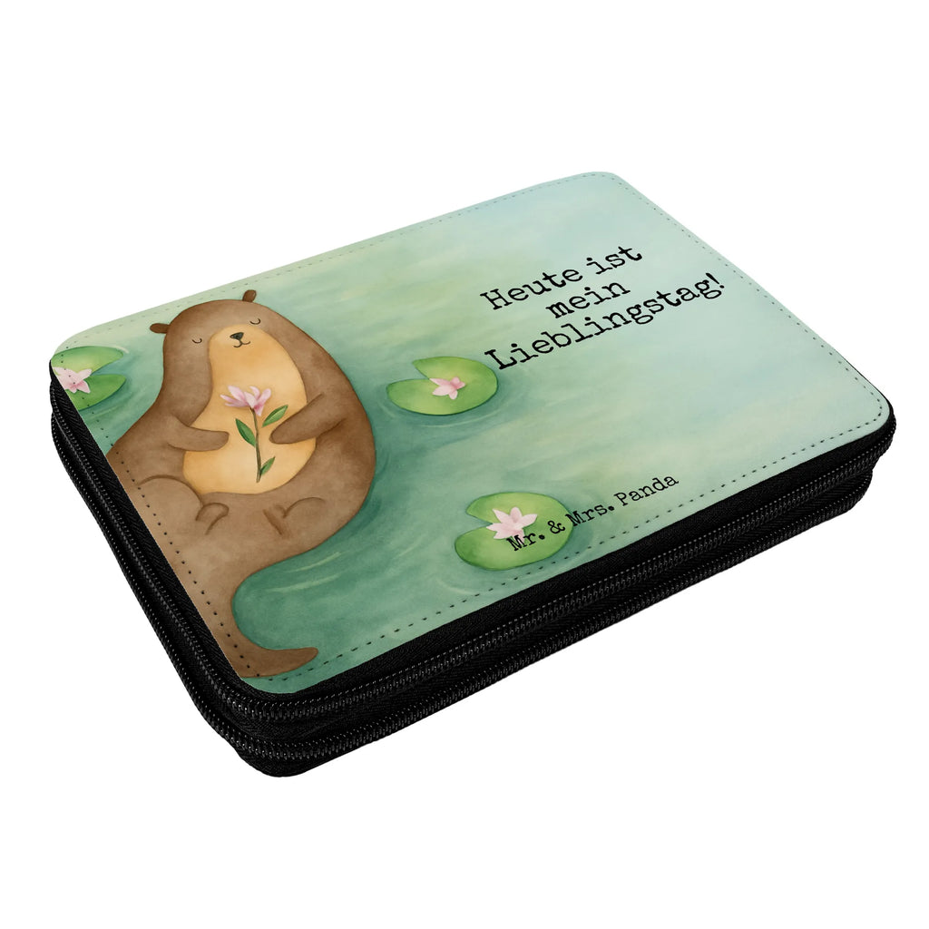 Federmappe Otter Seerose Design Federmappe, Stiftetasche, Stifte Etui, Schule, Einschulung, Geschenk, Kind, Schüler, Schülerin, Stifterolle, Federmäppchen, Motiv, Grundschule, Federmäppchen bedruckt, Büro Stifte Etui, Bestückte Federmappe, Kinder Federmappe, Federmappe Einschulung, Otter, Fischotter, Seeotter, Otter Seeotter See Otter