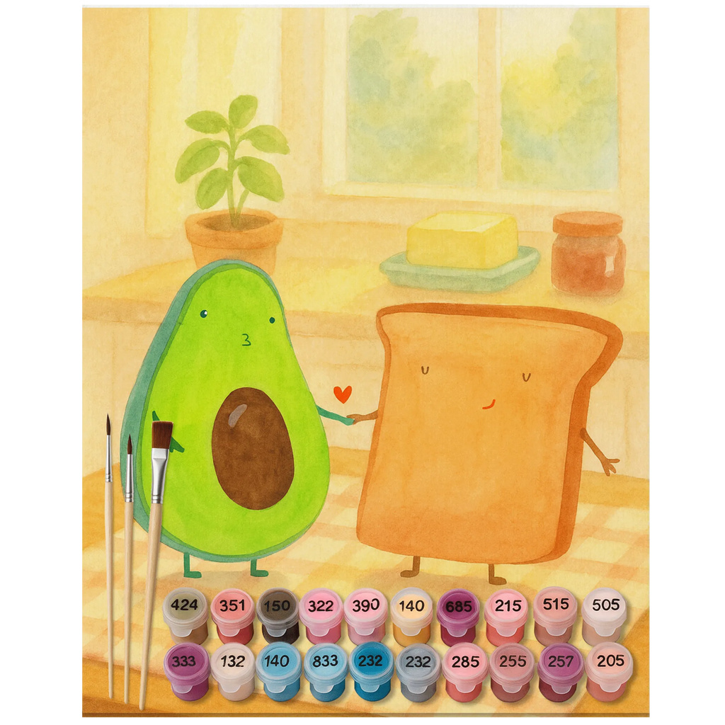Malen nach Zahlen Avocado Toast Design kreativ set, zahlenbilder, malset, Malen nach Zahlen, leinwand malset, diy set, malen nach zahlen set, Gesund, Avocado, Veggie, Vegan, Pärchen, Verlobt, Jahrestagsgeschenk, Jahrestag, Freundin, Hochzeitsgeschenk, Freund, Toast, Verlobungsparty, Liebespaar, Toastbrot, Hochzeit