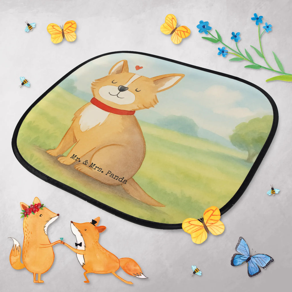 Osłona przeciwsłoneczna do samochodu Pies szczęście Design Pies, motyw psa, zwierzę domowe, rasa psa, miłośnik zwierząt, właściciel psa, powiedzenia