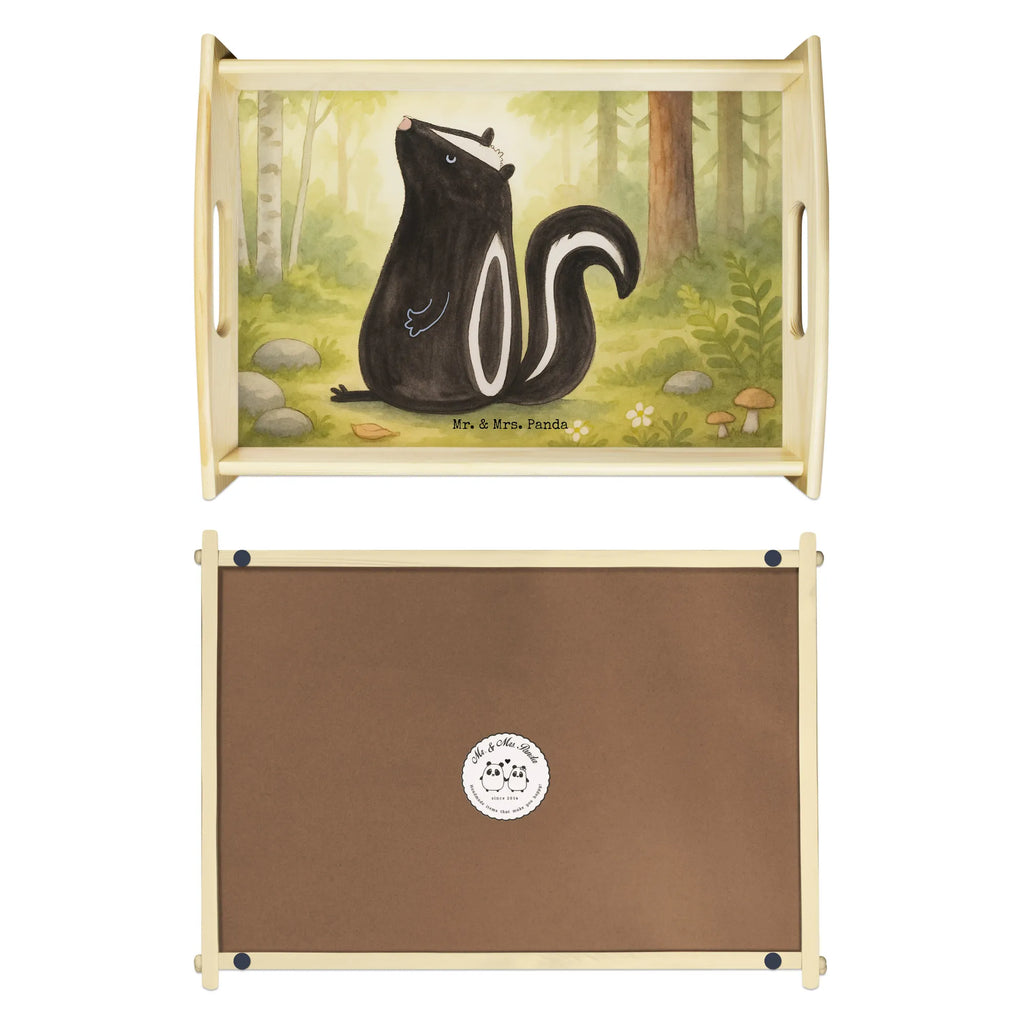 Serving tray skunk Sit Design serving tray, kitchen tray, tray, breakfast tray, wooden tray, Skunk, office, wild animal, skunk, law, slogan, stinker, predator, know-it-all, stinky