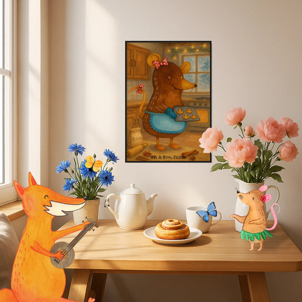 Poster Maus Kekse Design Bild, Kunstdruck, Küchenposter, Wanddekoration, Wanddeko Bild, Designposter, Wandposter, Mr. & Mrs. Panda Poster, Handgemaltes Poster, Kinderposter, Wanddeko, Raumdekoration, Posterdruck, Poster, Winter, Weihnachten, Weihnachtsdeko, Nikolaus, Advent, Heiligabend, Wintermotiv, Kekse, Weihnachtsbäckerei, Plätzchen, Weihnachtskekse, backen, Chaosqueen, Maus