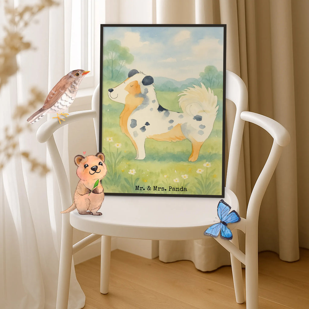 Poster Dog Australia Shepherd Design dog, mutt, hound, woof, dog mama, dog breed, love dogs, love for dogs, dog decorative items, bag with dog print, funny gifts for dog owners, what do you give a dog lover, Christmas gifts for dogs, gifts for dogs, dog sayings, Family dog, Australia Shepherd, Dog, Sayings, Saying, Dog love, Shepherd