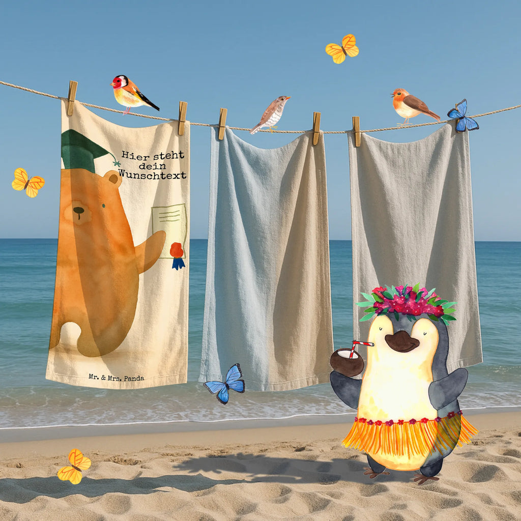 Personalisiertes Badehandtuch Bär Prüfung Design Saunatuch mit Namen, Badetuch mit Namen, Strandtuch mit Namen, Personalisiertes Badetuch, Personalisiertes Handtuch, Duschtuch mit Namen, Kinder Handtuch mit Namen, Bär, Teddy, Teddybär, Prüfung bestanden, Prüfungen, Abschluss, Abschlusszeugnis, Abitur, Zeugnis