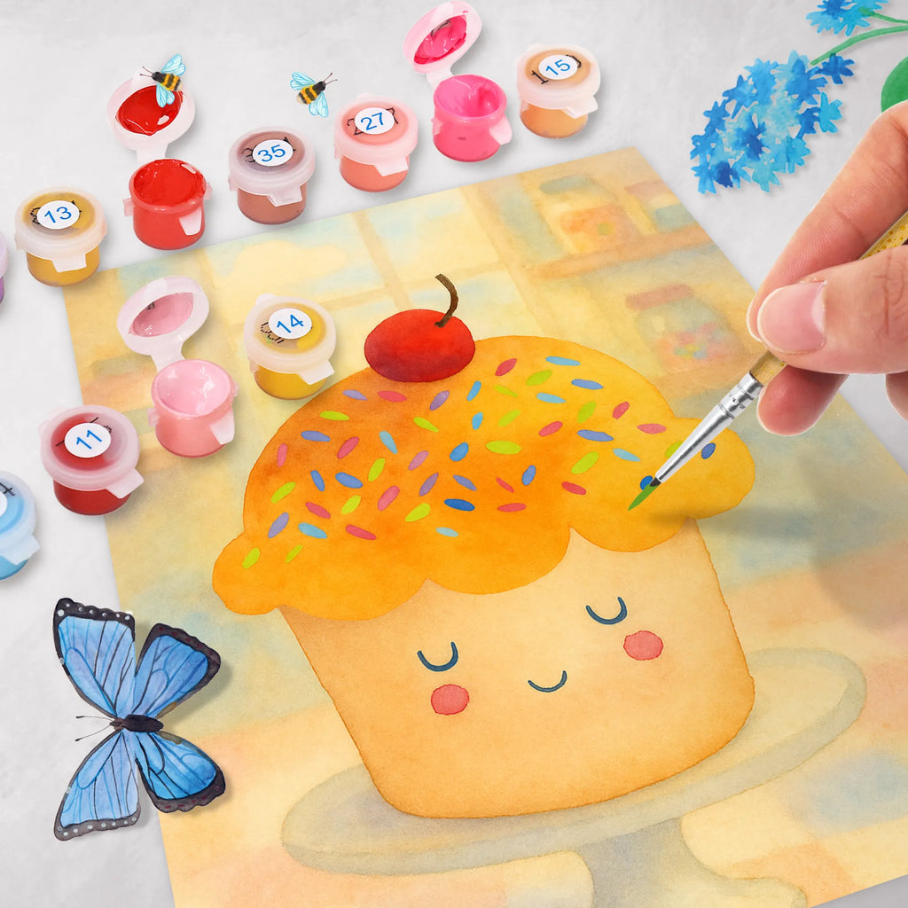 Paint by Numbers Cupcake Design DIY, Kreativität, Malen, Malen nach Zahlen, Ausmalbild, Baseln, Künstler, Bastelidee, Kunstwerk, Tiermotive, Gute Laune, lustige Sprüche, Tiere, Küche Spruch, Backen Geschenk, Geschenk Koch, Küche Deko, Motivation Sprüche, Wunder, Cupcakes, Muffin