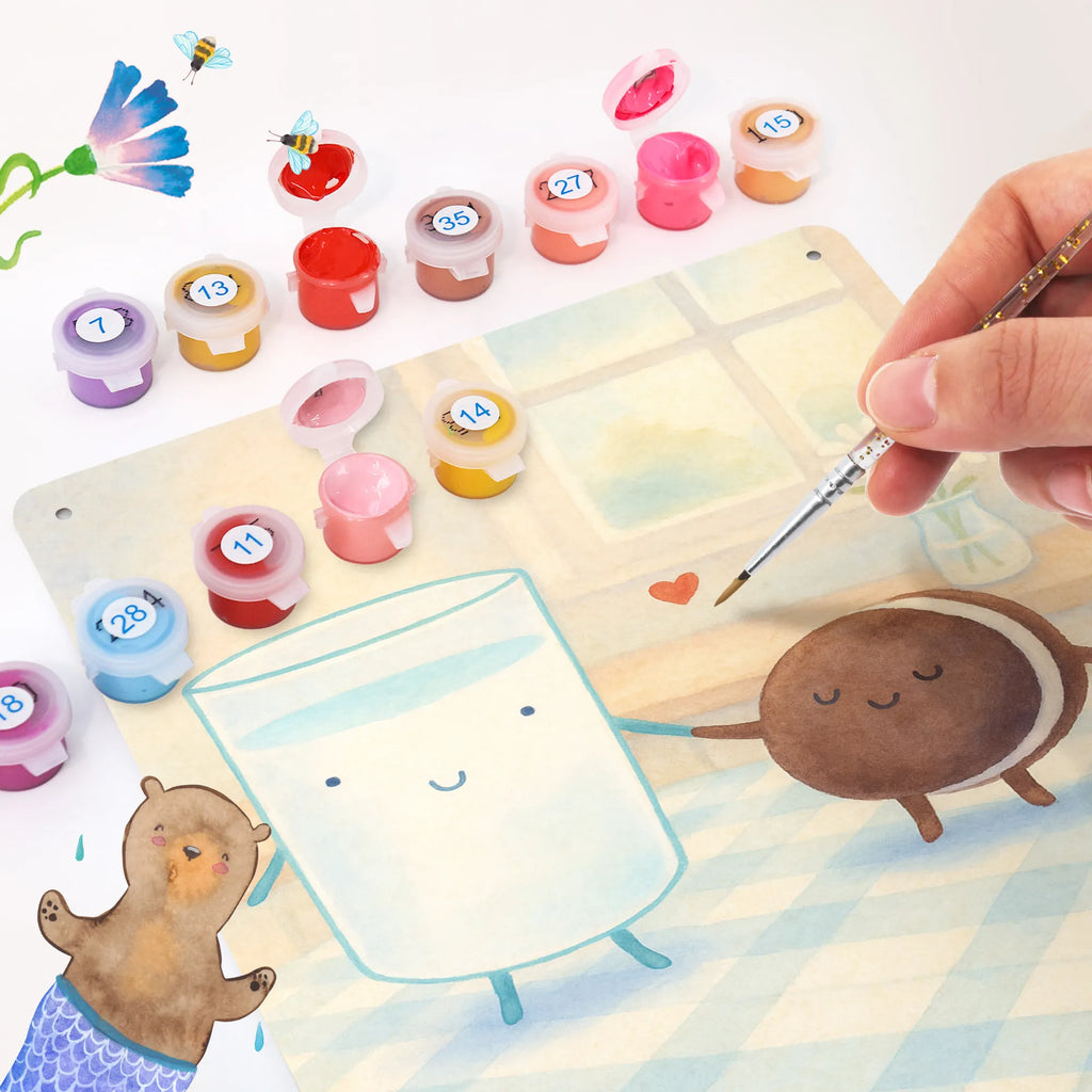 Malen nach Zahlen Metallschild Milch Keks Design Kreativität, Baseln, Künstler, Malen, Kunstwerk, Ausmalbild, DIY, Bastelidee, Malen nach Zahlen, Tiermotive, Gute Laune, lustige Sprüche, Tiere, Kekse, perfektes Paar, Kaffee, Milk, Keks, romantisch, Milch, Motiv süß, Einladung Frühstück, Cookie