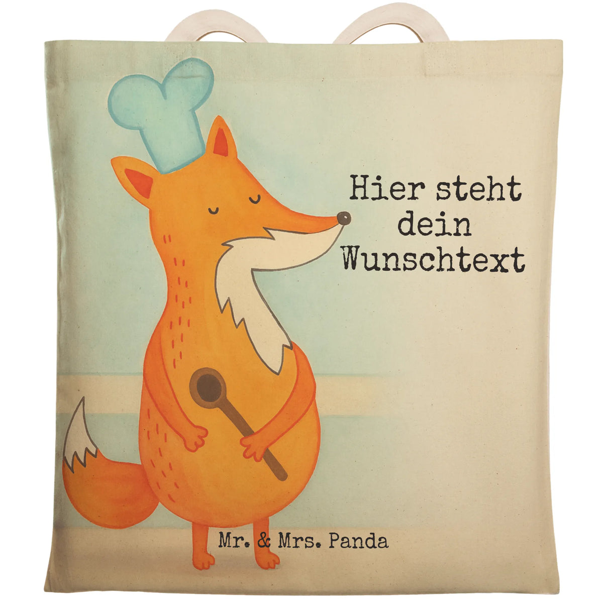 Personalized Shopping Bag Fox A cook Design animal lover, foxes, forest wildlife, clever as a fox, Baker, Chefs, Kitchen decoration, Party slogan, Cook gift, Kitchen slogan, Slogan funny