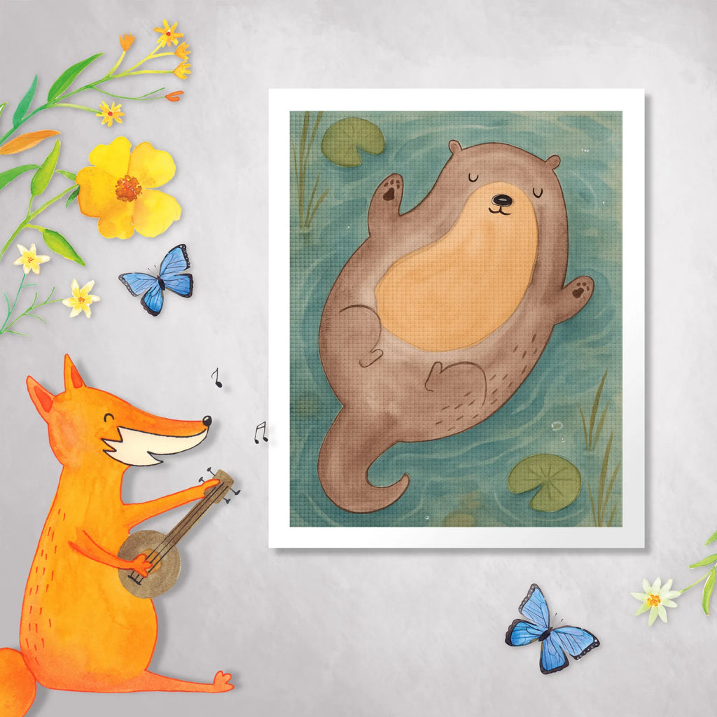 Diamond Painting otter Embrace Design otter, marten, sea otter, European otter, water mammal, aquatic animal, baby otter, predator, water, otter gifts, animal lover, gift ideas for animal lovers, animal, mammal, water animal, gifts for people in love, Otter Sea Otter Lake Otter