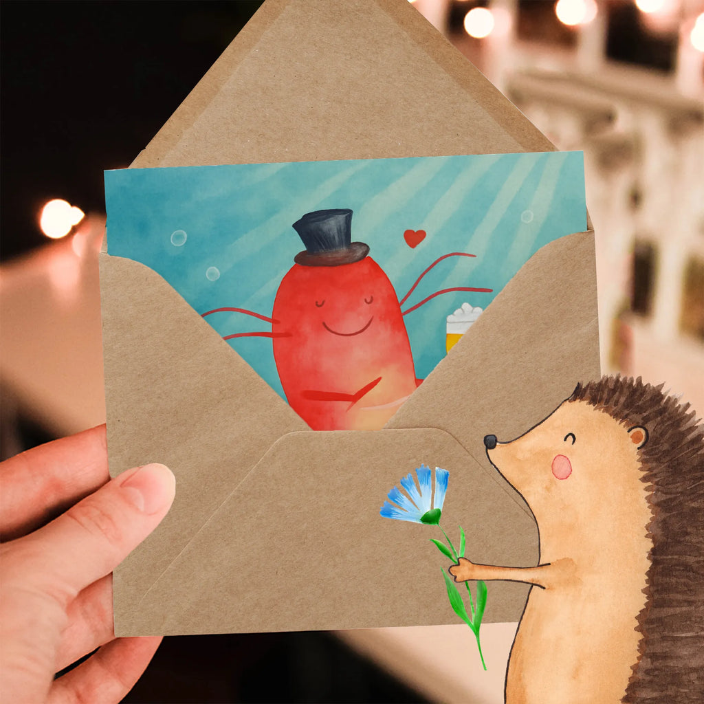 Deluxe Card lobster Wheat Design Seafood, aquatic animals, ocean, sea, fish, shells, corals, reef, whale, narwhal, sea urchin, lobster, platypus, turtle, manatee, crocodile, orca, shrimp, gifts for seafood lovers, water world, underwater animals, underwater world, vacation, deep sea, seafood fans, gift ideas, seafood decoration, seafood posters, inn, bachelorette, beer, economy, cooking, restaurant, beer lover, pub, bachelor, men's household