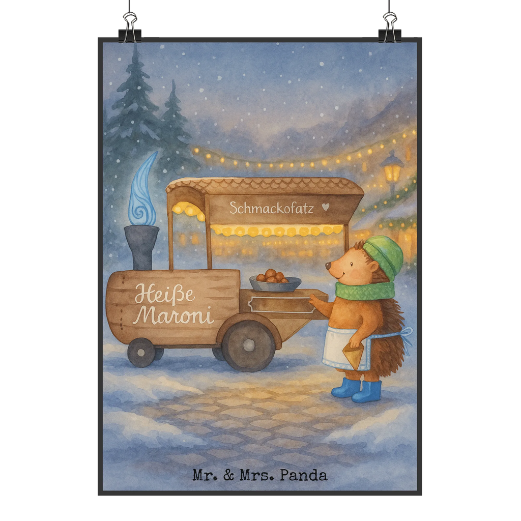 Poster Igel Maronen Design Mr. & Mrs. Panda Poster, Designposter, Küchenposter, Wanddekoration, Wanddeko Bild, Wanddeko, Handgemaltes Poster, Raumdekoration, Kunstdruck, Wandposter, Poster, Posterdruck, Kinderposter, Bild, Winter, Weihnachten, Weihnachtsdeko, Nikolaus, Advent, Heiligabend, Wintermotiv, Kastanien, Duft, Weihnachtsmarkt, Maronen