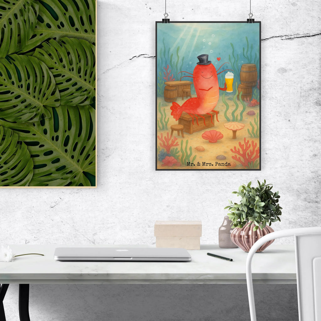 Poster lobster Wheat Design Seafood, aquatic animals, ocean, sea, fish, shells, corals, reef, whale, narwhal, sea urchin, lobster, platypus, turtle, manatee, crocodile, orca, shrimp, gifts for seafood lovers, water world, underwater animals, underwater world, vacation, deep sea, seafood fans, gift ideas, seafood decoration, seafood posters, pub, inn, beer lover, cooking, bachelor, economy, men's household, bachelorette, restaurant, beer