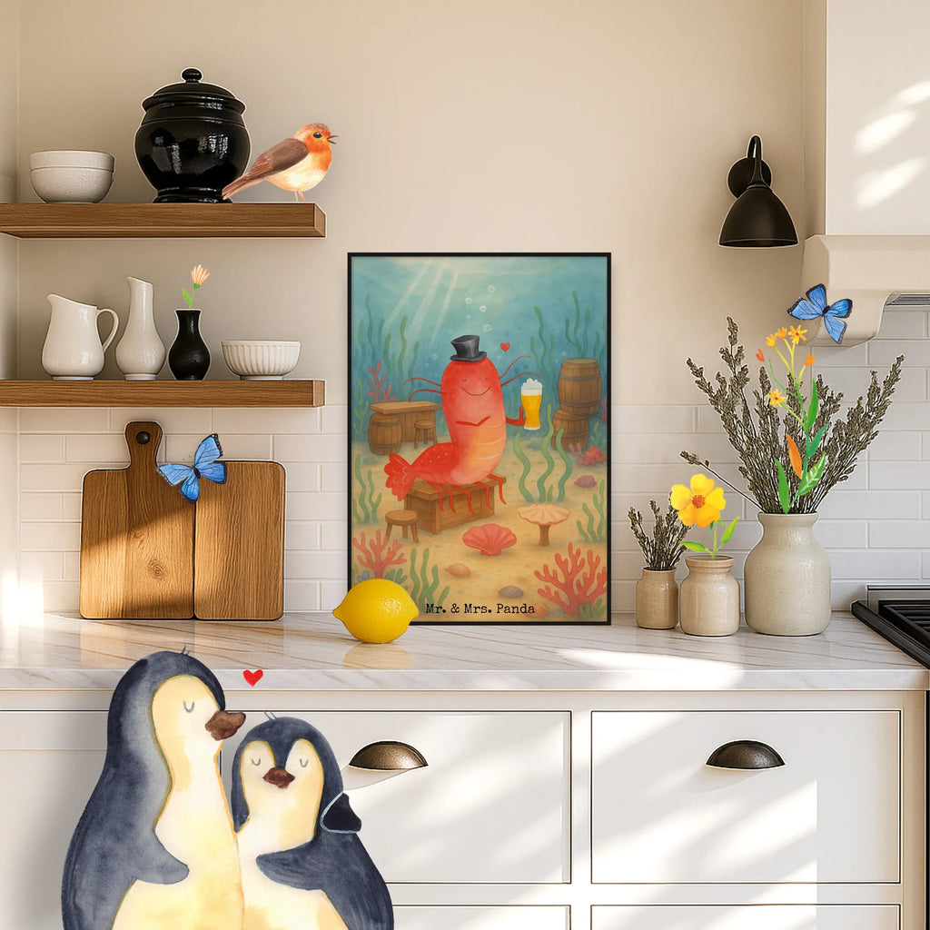 Poster lobster Wheat Design Seafood, aquatic animals, ocean, sea, fish, shells, corals, reef, whale, narwhal, sea urchin, lobster, platypus, turtle, manatee, crocodile, orca, shrimp, gifts for seafood lovers, water world, underwater animals, underwater world, vacation, deep sea, seafood fans, gift ideas, seafood decoration, seafood posters, pub, inn, beer lover, cooking, bachelor, economy, men's household, bachelorette, restaurant, beer