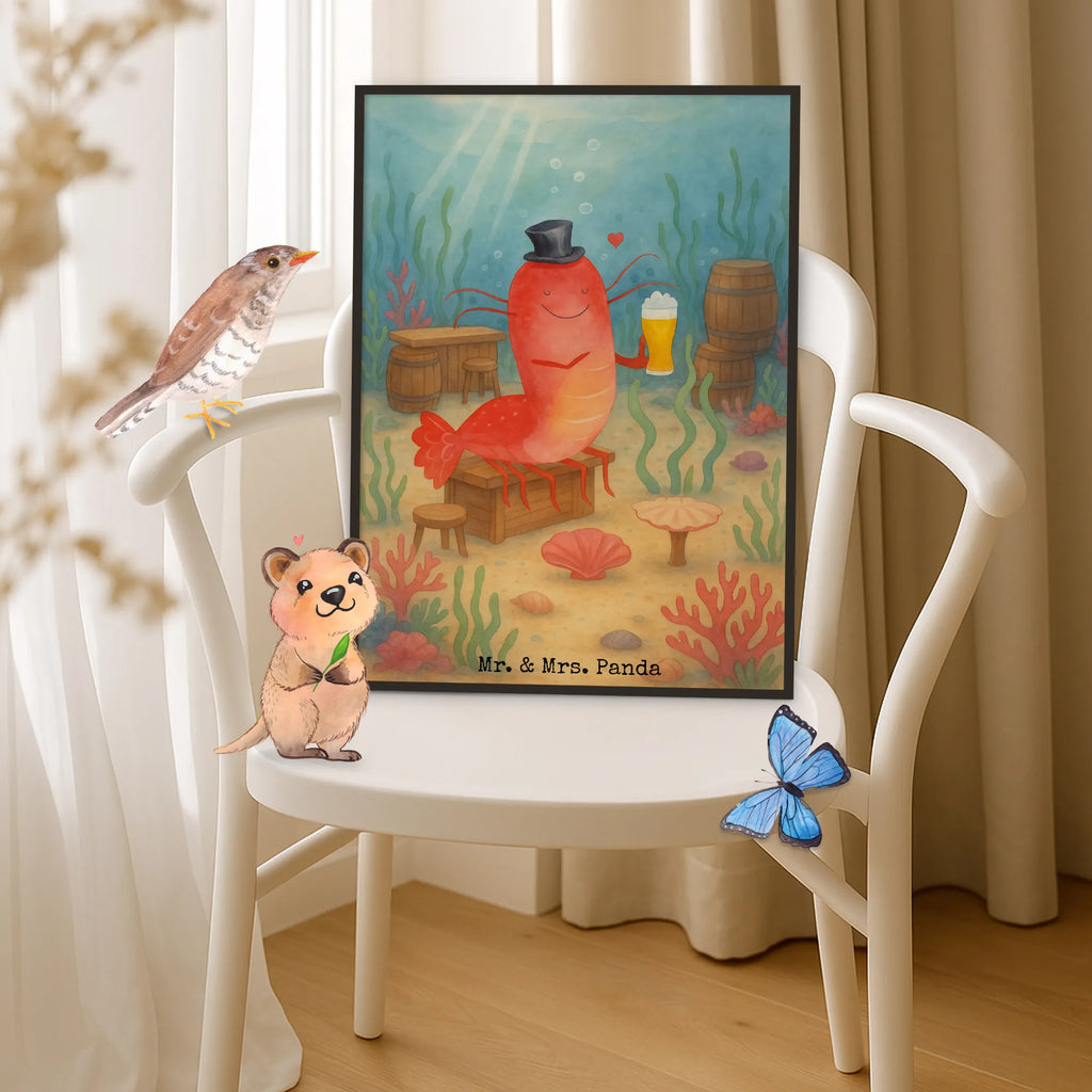 Poster lobster Wheat Design Seafood, aquatic animals, ocean, sea, fish, shells, corals, reef, whale, narwhal, sea urchin, lobster, platypus, turtle, manatee, crocodile, orca, shrimp, gifts for seafood lovers, water world, underwater animals, underwater world, vacation, deep sea, seafood fans, gift ideas, seafood decoration, seafood posters, pub, inn, beer lover, cooking, bachelor, economy, men's household, bachelorette, restaurant, beer