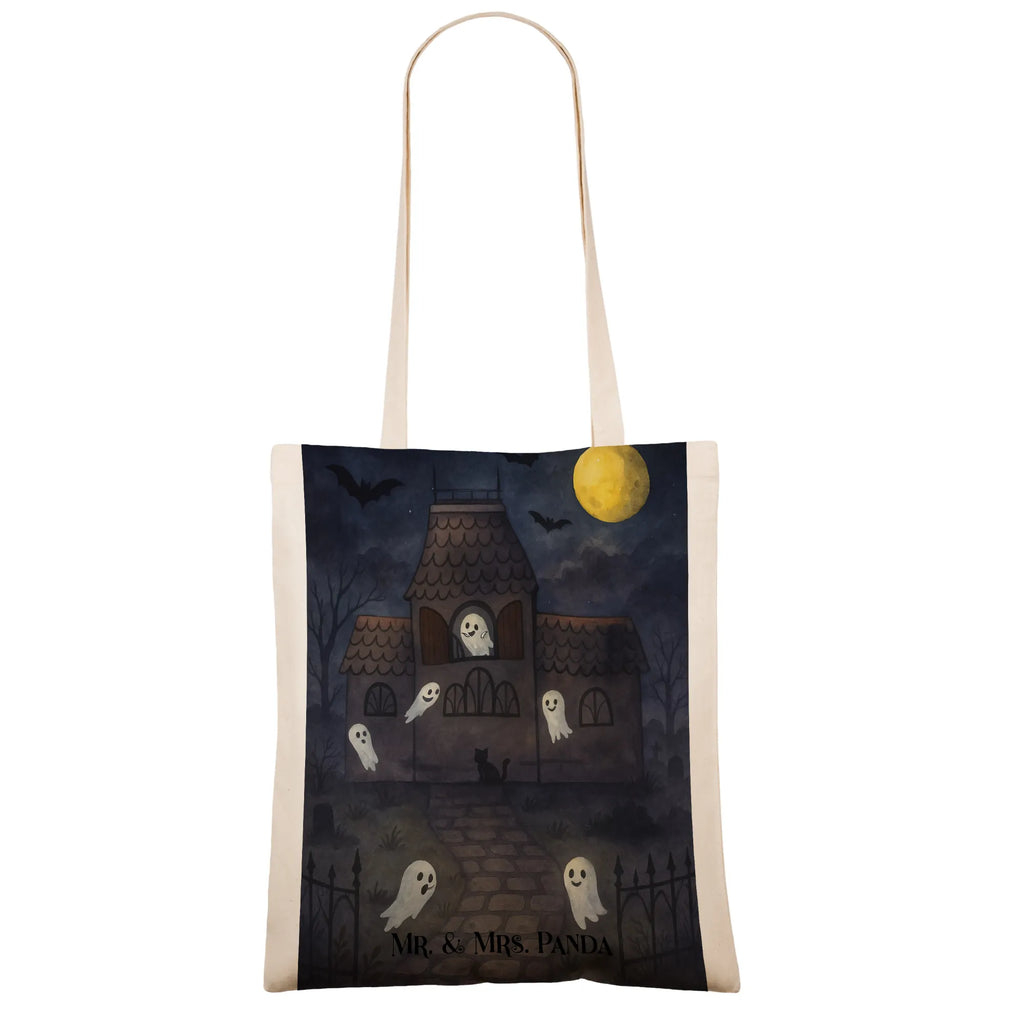 Tragetasche Geister Villa Design Badetasche, Jutetasche, Tragetasche, Beutel, Einkaufstasche, Stoffbeutel, Schultertasche, Jutebeutel, Shopper, Stofftasche, Einkaufstüte, Strandtasche, Beuteltasche, Laptoptasche, Tasche, Umhängetasche, Halloween, Deko, Martinssingen, Dekoration, Geschenke, Schenken