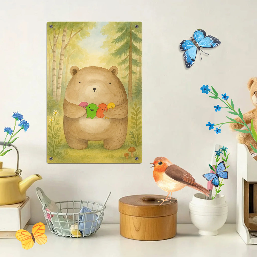 Paint by Numbers Metal Sign bear Feeling Design bear, teddy, teddy bear, cuddly toy, Madness, Bear