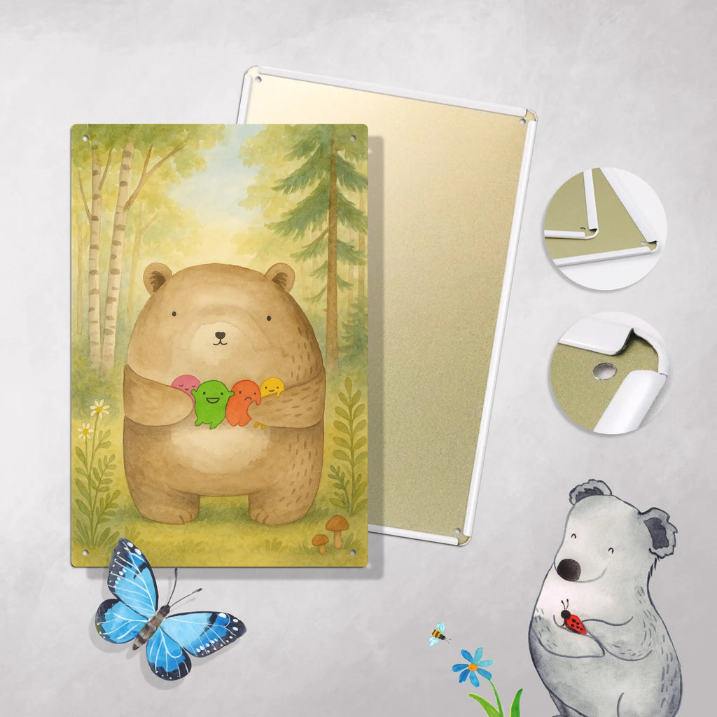 Paint by Numbers Metal Sign bear Feeling Design bear, teddy, teddy bear, cuddly toy, Madness, Bear