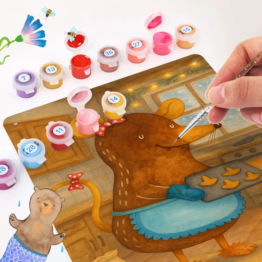 Paint by Numbers Metal Sign Mouse Cookies Design Winter, Christmas, Christmas time, snow, cookies, christmas baking, christmas, christmas cookies, mouse, chaosqueen, winter, baking