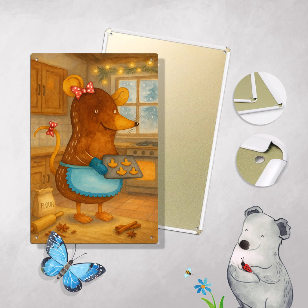 Paint by Numbers Metal Sign Mouse Cookies Design Winter, Christmas, Christmas time, snow, cookies, christmas baking, christmas, christmas cookies, mouse, chaosqueen, winter, baking