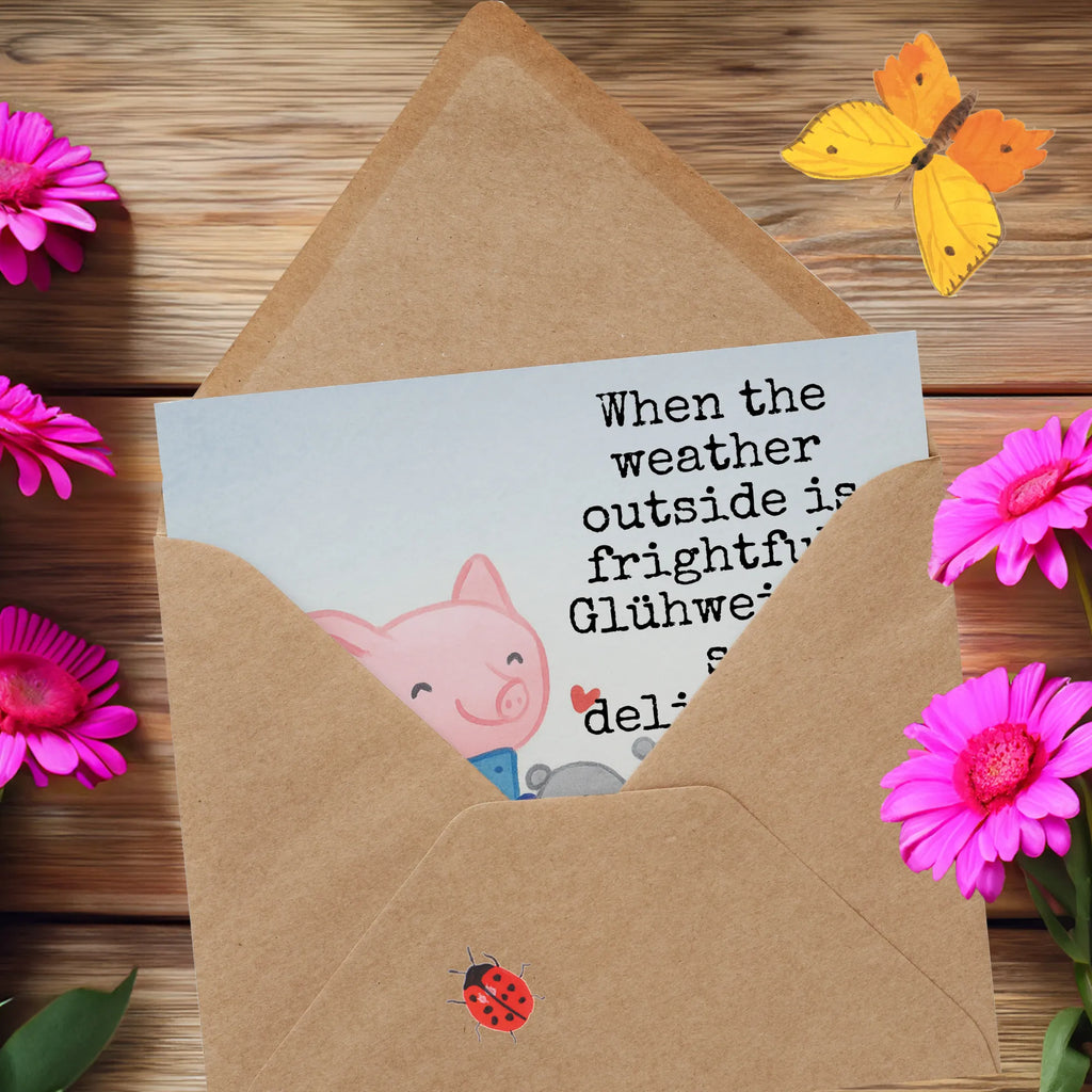 Karta Deluxe Rozgrzana Świnka Smörle Design Zima, Boże Narodzenie, dekoracje świąteczne, Mikołaj, Adwent, Wigilia, zimowy motyw