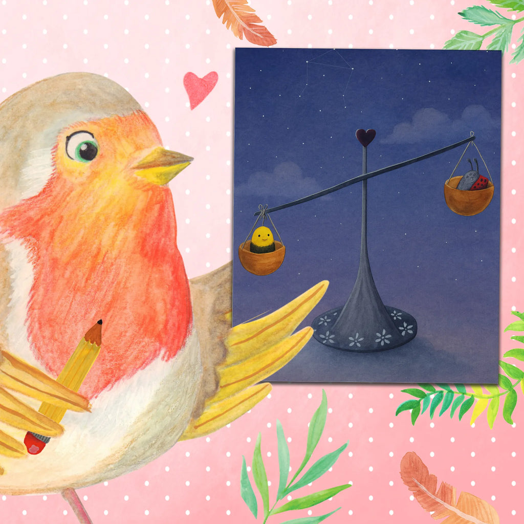 Paint by Numbers Star sign Scale Design constellations, birthdays, astrology, zodiac, date of birth, month of birth, gift September, birthday September, balance, birthday October, Libra zodiac sign, bumble bee, Libra, bee, ladybird, Libra gift, gift October