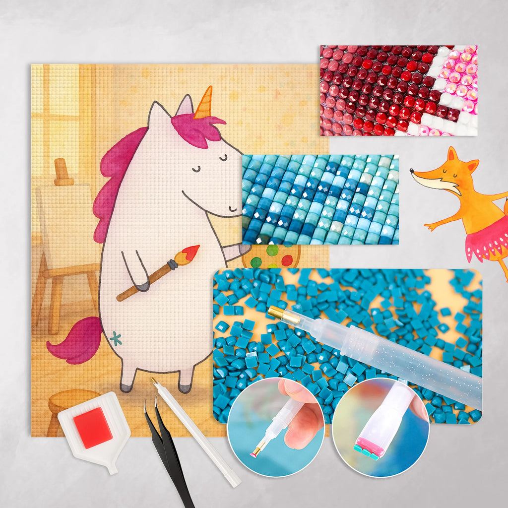 Diamond Painting unicorn Artist Design unicorn, unicorns, Gift, World, Brush, English, Artist, Painter gift, Artist gift, Pen, Unicorn, Painting, Artist present, Drawing