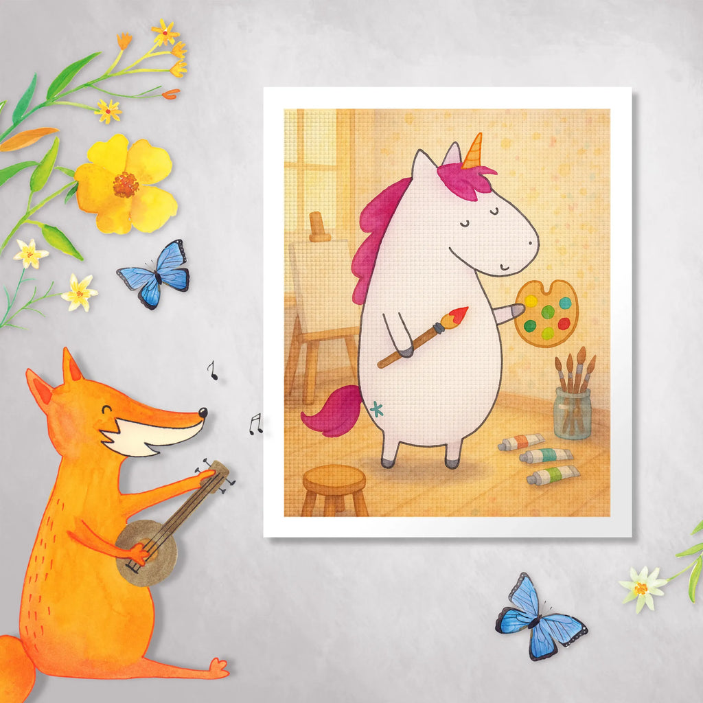 Diamond Painting unicorn Artist Design unicorn, unicorns, Gift, World, Brush, English, Artist, Painter gift, Artist gift, Pen, Unicorn, Painting, Artist present, Drawing