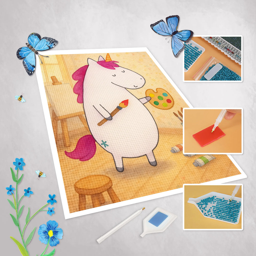 Diamond Painting unicorn Artist Design unicorn, unicorns, Gift, World, Brush, English, Artist, Painter gift, Artist gift, Pen, Unicorn, Painting, Artist present, Drawing