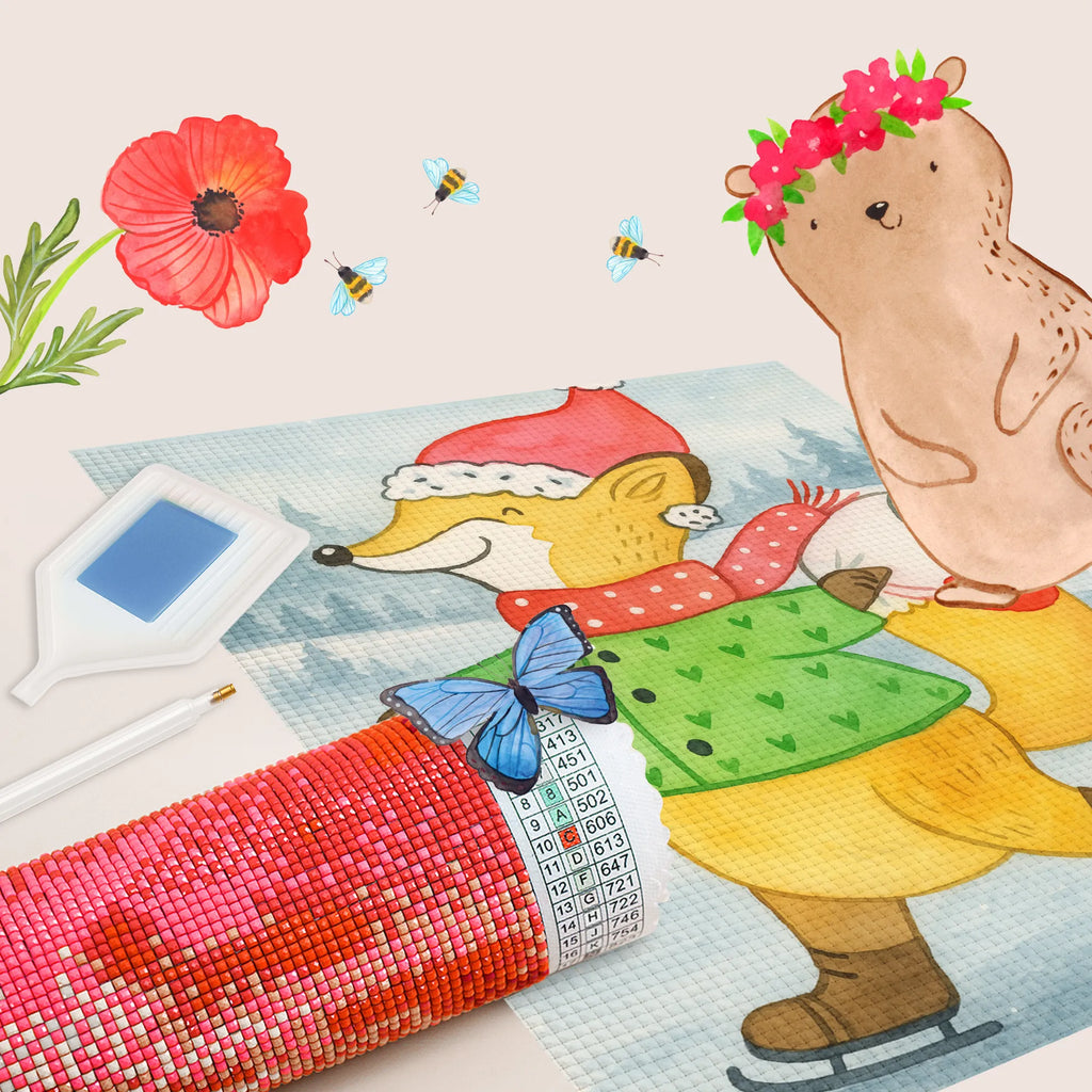 Diamond Painting Fuchs  Schlittschuhe Design Kreativität, Kristallbild, Diamond Painting, DIY, Winter, Weihnachten, Weihnachtsdeko, Nikolaus, Advent, Heiligabend, Wintermotiv, Weihnachtstage, Tannenbaum, Weihnachtsmann, Weihnachtszeit, Weihnachtsbaum