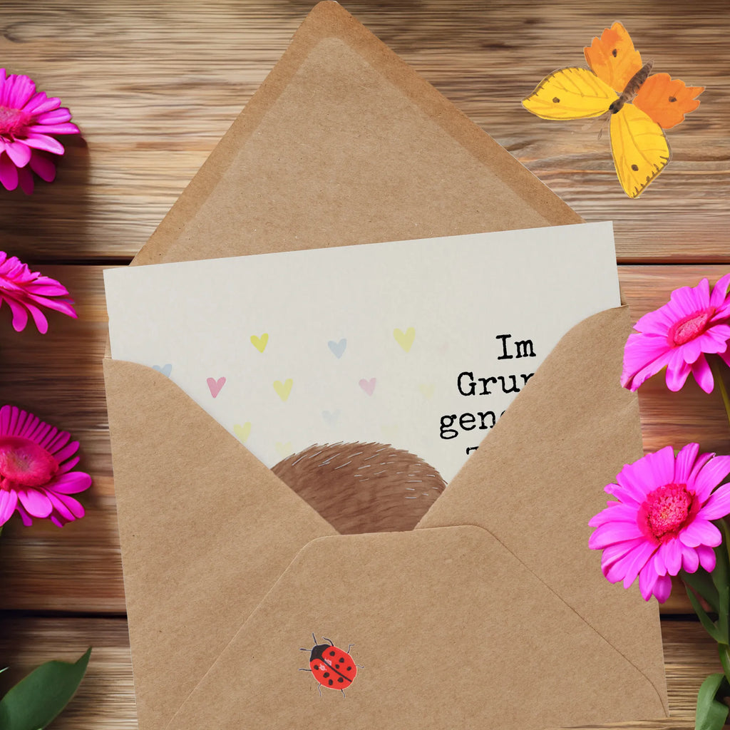 Karta Deluxe jeż serca Design Karte, Grußkarte, Klappkarte, Einladungskarte, Glückwunschkarte, Hochzeitskarte, Geburtstagskarte, Hochwertige Grußkarte, Hochwertige Klappkarte, Tiermotive, Gute Laune, lustige Sprüche, Tiere, Liebe, Herz, Herzen, Igel, Vertrauen, Kuss, Leben