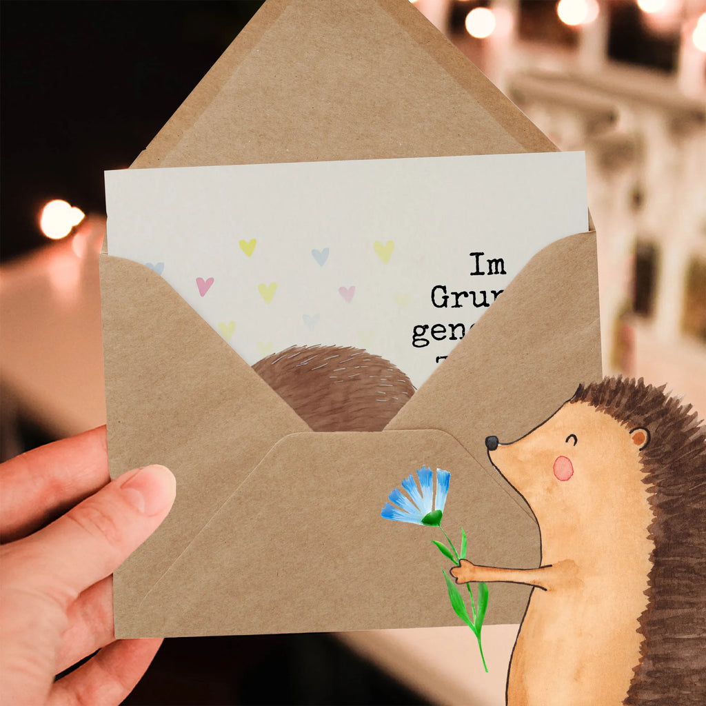 Karta Deluxe jeż serca Design Karte, Grußkarte, Klappkarte, Einladungskarte, Glückwunschkarte, Hochzeitskarte, Geburtstagskarte, Hochwertige Grußkarte, Hochwertige Klappkarte, Tiermotive, Gute Laune, lustige Sprüche, Tiere, Liebe, Herz, Herzen, Igel, Vertrauen, Kuss, Leben