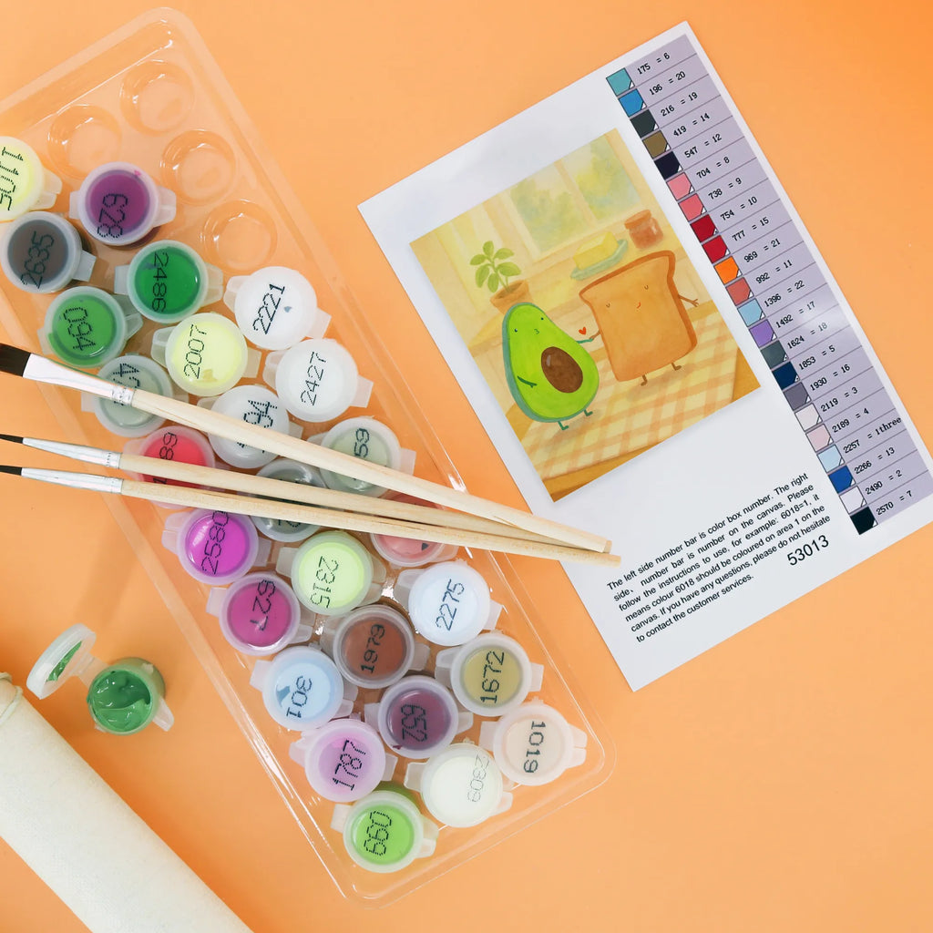 Malen nach Zahlen Avocado Toast Design kreativ set, zahlenbilder, malset, Malen nach Zahlen, leinwand malset, diy set, malen nach zahlen set, Gesund, Avocado, Veggie, Vegan, Pärchen, Verlobt, Jahrestagsgeschenk, Jahrestag, Freundin, Hochzeitsgeschenk, Freund, Toast, Verlobungsparty, Liebespaar, Toastbrot, Hochzeit