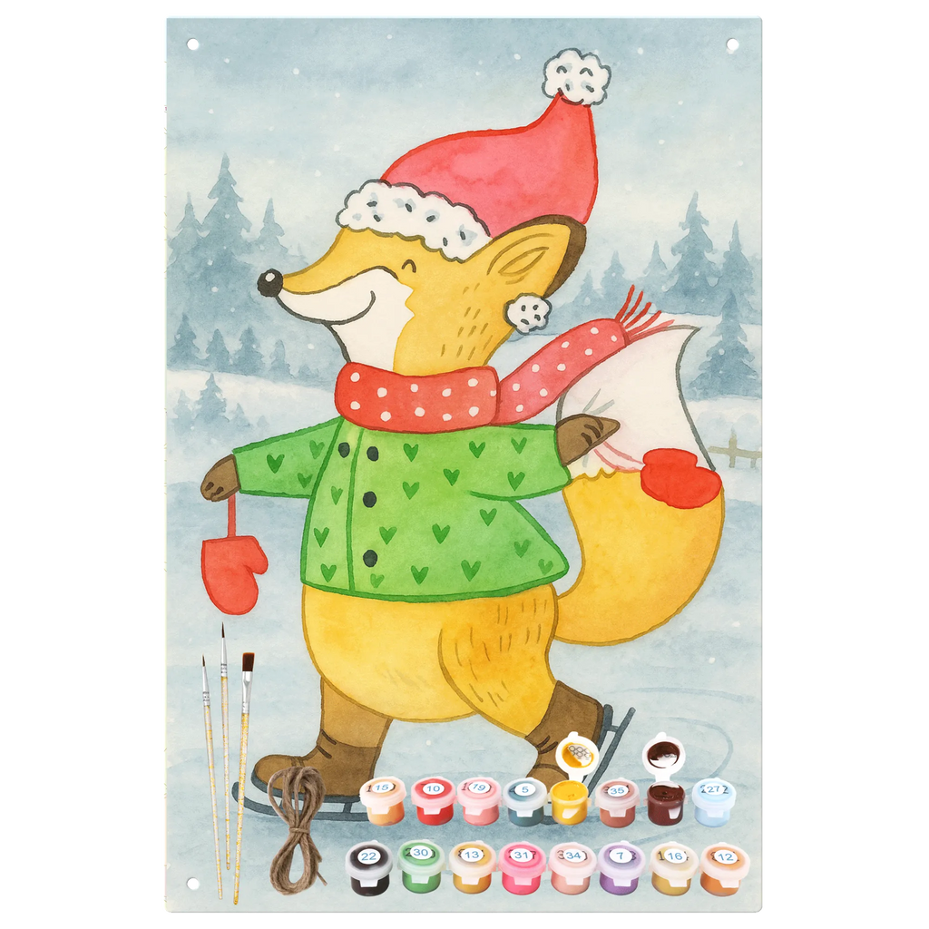 Malen nach Zahlen Metallschild Fuchs  Schlittschuhe Design DIY, Ausmalbild, Künstler, Malen, Kunstwerk, Baseln, Kreativität, Bastelidee, Malen nach Zahlen, Winter, Weihnachten, Weihnachtsdeko, Nikolaus, Advent, Heiligabend, Wintermotiv, Weihnachtstage, Weihnachtsbaum, Tannenbaum, Weihnachtsmann, Weihnachtszeit