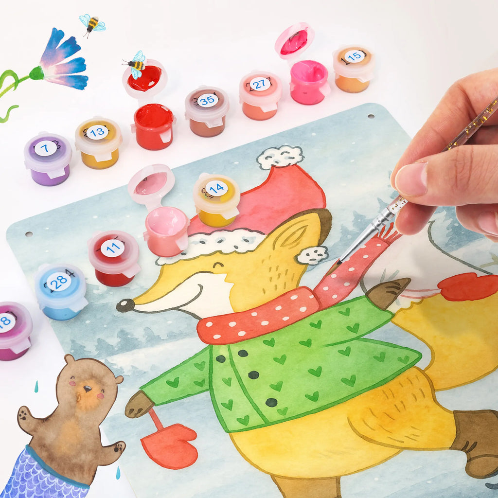 Malen nach Zahlen Metallschild Fuchs  Schlittschuhe Design DIY, Ausmalbild, Künstler, Malen, Kunstwerk, Baseln, Kreativität, Bastelidee, Malen nach Zahlen, Winter, Weihnachten, Weihnachtsdeko, Nikolaus, Advent, Heiligabend, Wintermotiv, Weihnachtstage, Weihnachtsbaum, Tannenbaum, Weihnachtsmann, Weihnachtszeit