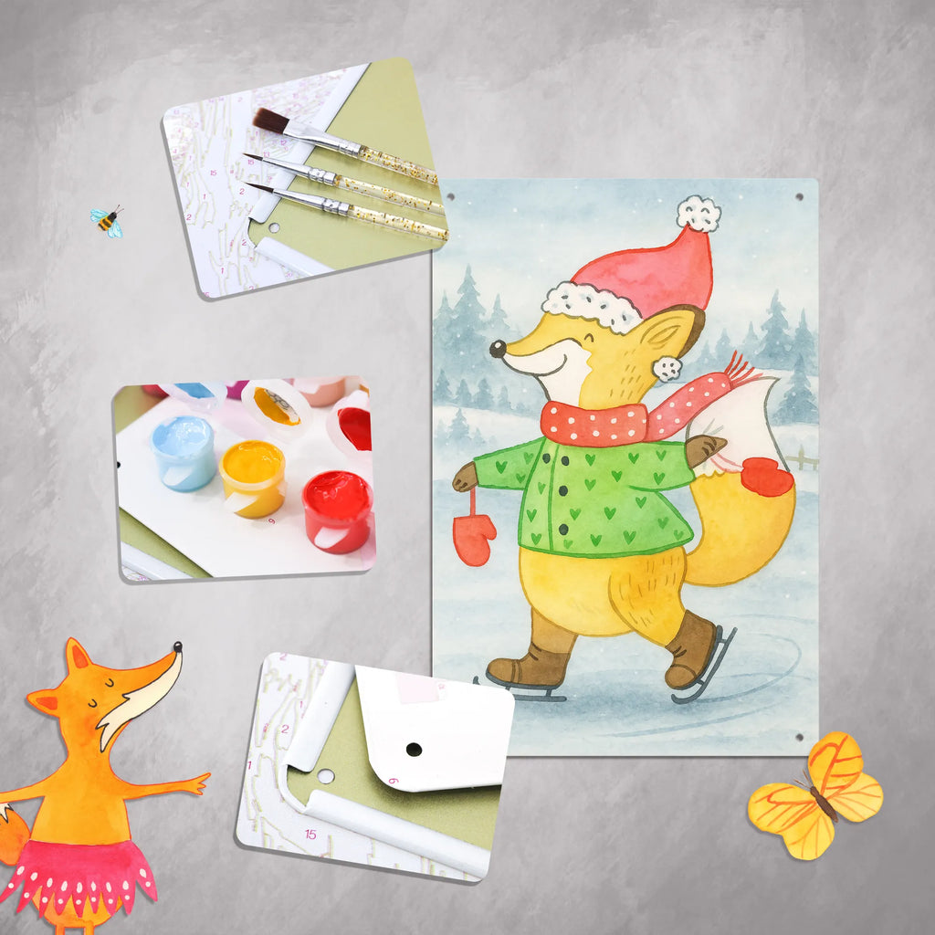 Malen nach Zahlen Metallschild Fuchs  Schlittschuhe Design DIY, Ausmalbild, Künstler, Malen, Kunstwerk, Baseln, Kreativität, Bastelidee, Malen nach Zahlen, Winter, Weihnachten, Weihnachtsdeko, Nikolaus, Advent, Heiligabend, Wintermotiv, Weihnachtstage, Weihnachtsbaum, Tannenbaum, Weihnachtsmann, Weihnachtszeit