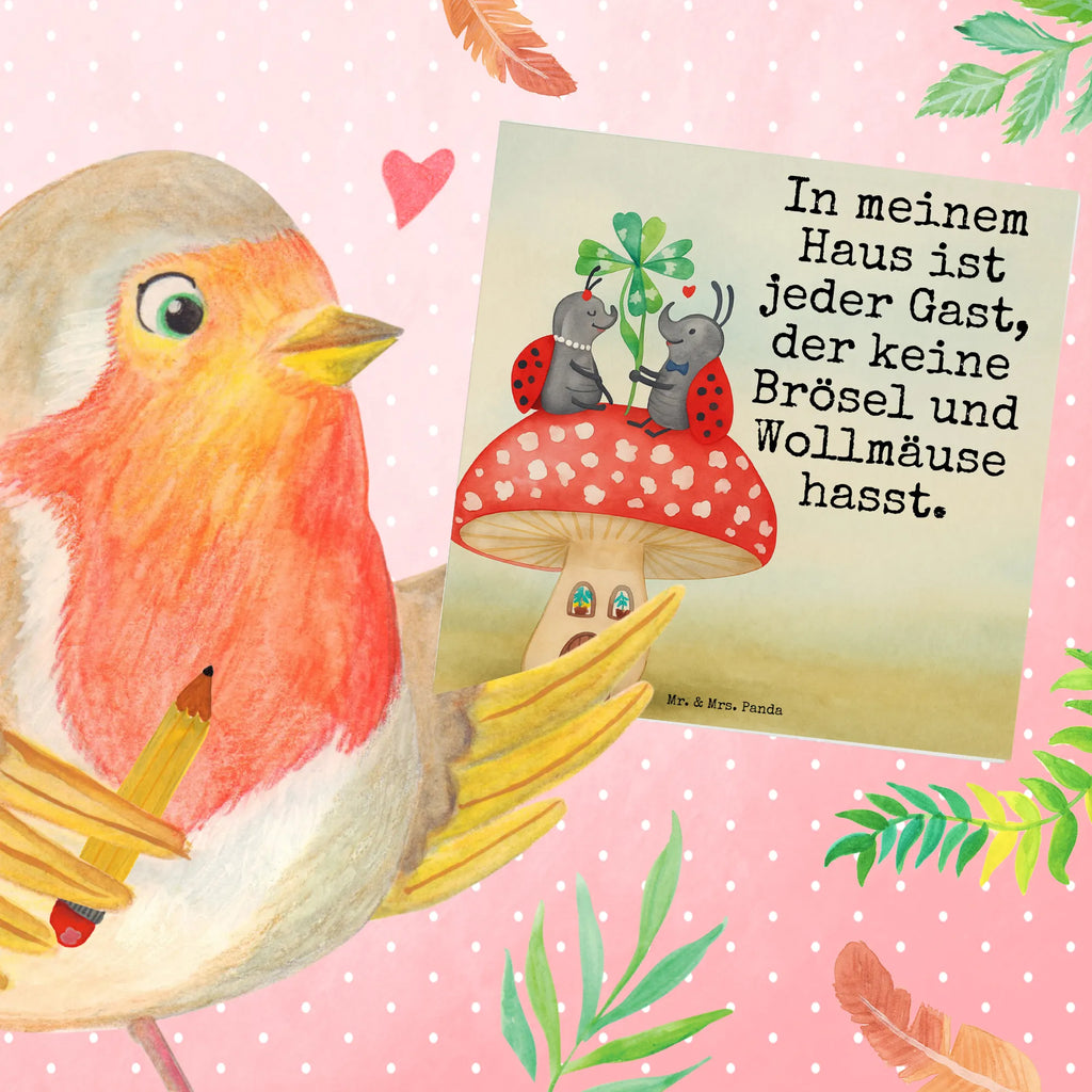 Karta Deluxe biedronka Muchomor Design Karte, Grußkarte, Klappkarte, Einladungskarte, Glückwunschkarte, Hochzeitskarte, Geburtstagskarte, Hochwertige Grußkarte, Hochwertige Klappkarte, Tiermotive, Gute Laune, lustige Sprüche, Tiere, Haus, Wohnung, zuhause, Fliegenpilz, Marienkäfer, Fleigenpilzhaus