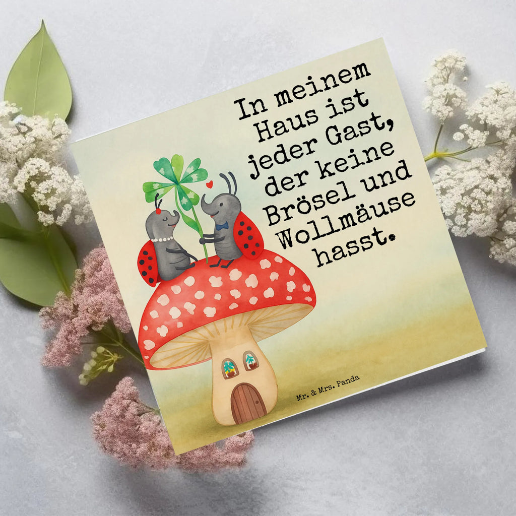 Karta Deluxe biedronka Muchomor Design Karte, Grußkarte, Klappkarte, Einladungskarte, Glückwunschkarte, Hochzeitskarte, Geburtstagskarte, Hochwertige Grußkarte, Hochwertige Klappkarte, Tiermotive, Gute Laune, lustige Sprüche, Tiere, Haus, Wohnung, zuhause, Fliegenpilz, Marienkäfer, Fleigenpilzhaus