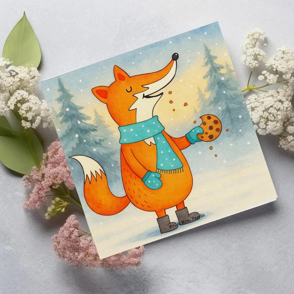 Deluxe Karte Fuchs Keks Design Klappkarte, Hochzeitskarte, Hochwertige Klappkarte, Geburtstagskarte, Einladungskarte, Karte, Glückwunschkarte, Hochwertige Grußkarte, Grußkarte, Fuchs, Winter, Küche Deko, Weihnachtszeit, Backen Spruch, Plätzchen, Kekse, Liebe, Füchse