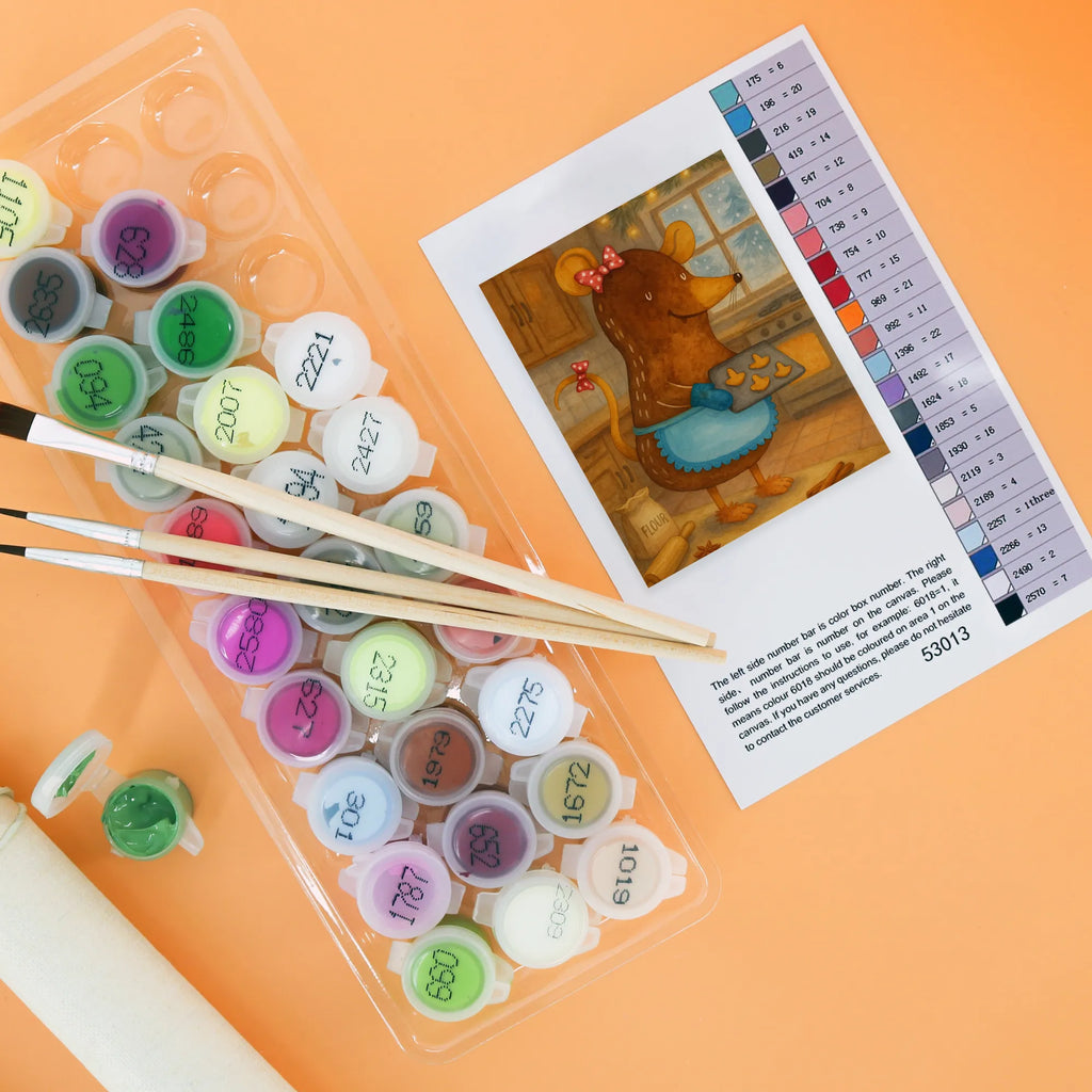 Paint by Numbers Mouse Cookies Design Winter, Christmas, Christmas time, snow, cookies, baking, christmas cookies, christmas, christmas baking, chaosqueen, mouse, winter