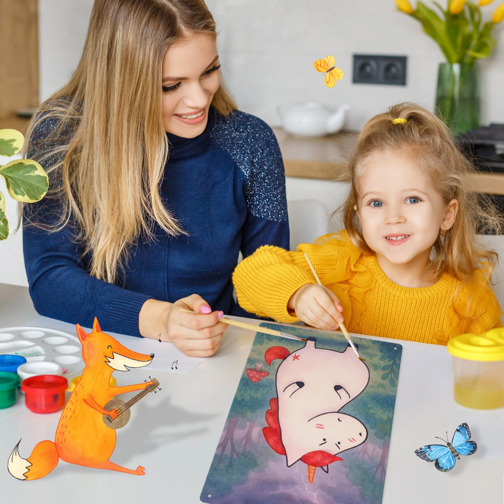 Metalowy szyld do malowania po numerach Jednorożec gniew Design Jednorożec, jednorożce, dekoracje jednorożca, jednorożec