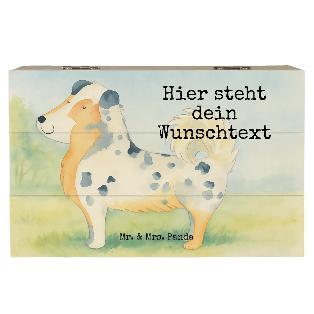 Personalizowane drewniane pudełko Pies Owczarek australijski Design Pies, motyw psa, zwierzę domowe, rasa psa, miłośnik zwierząt, właściciel psa, powiedzenia