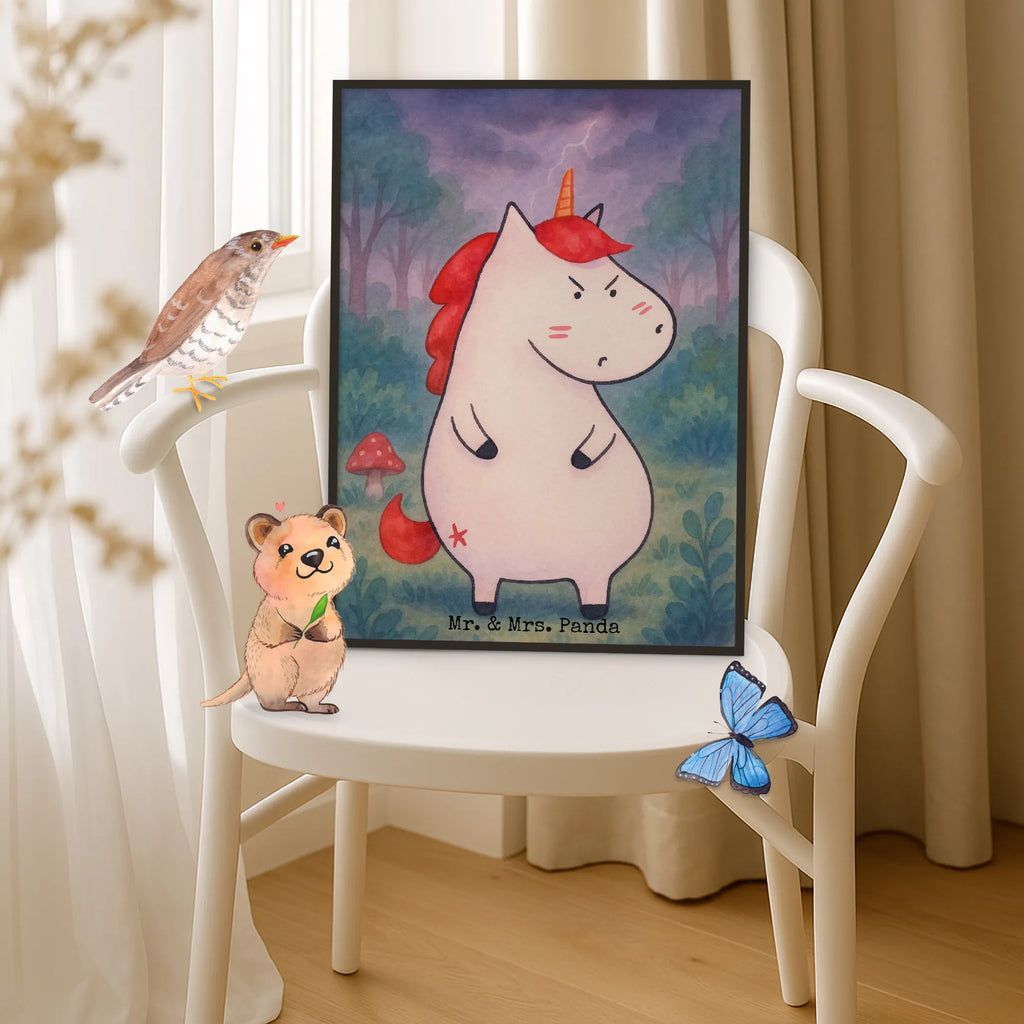 Plakat Jednorożec gniew Design Jednorożec, jednorożce, dekoracje jednorożca, jednorożec