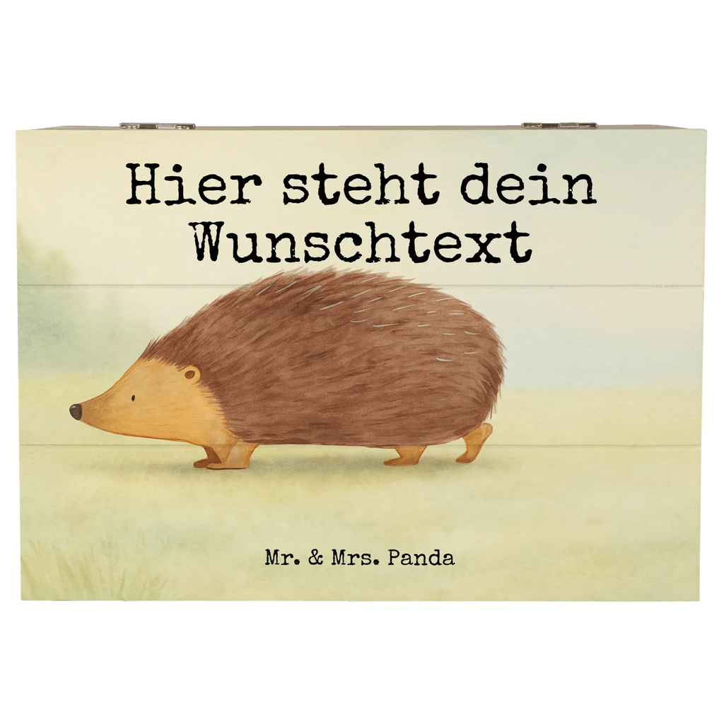 Personalizowane drewniane pudełko jeż serca Design Motywy zwierzęce, dobra energia, zabawne powiedzonka, zwierzęta