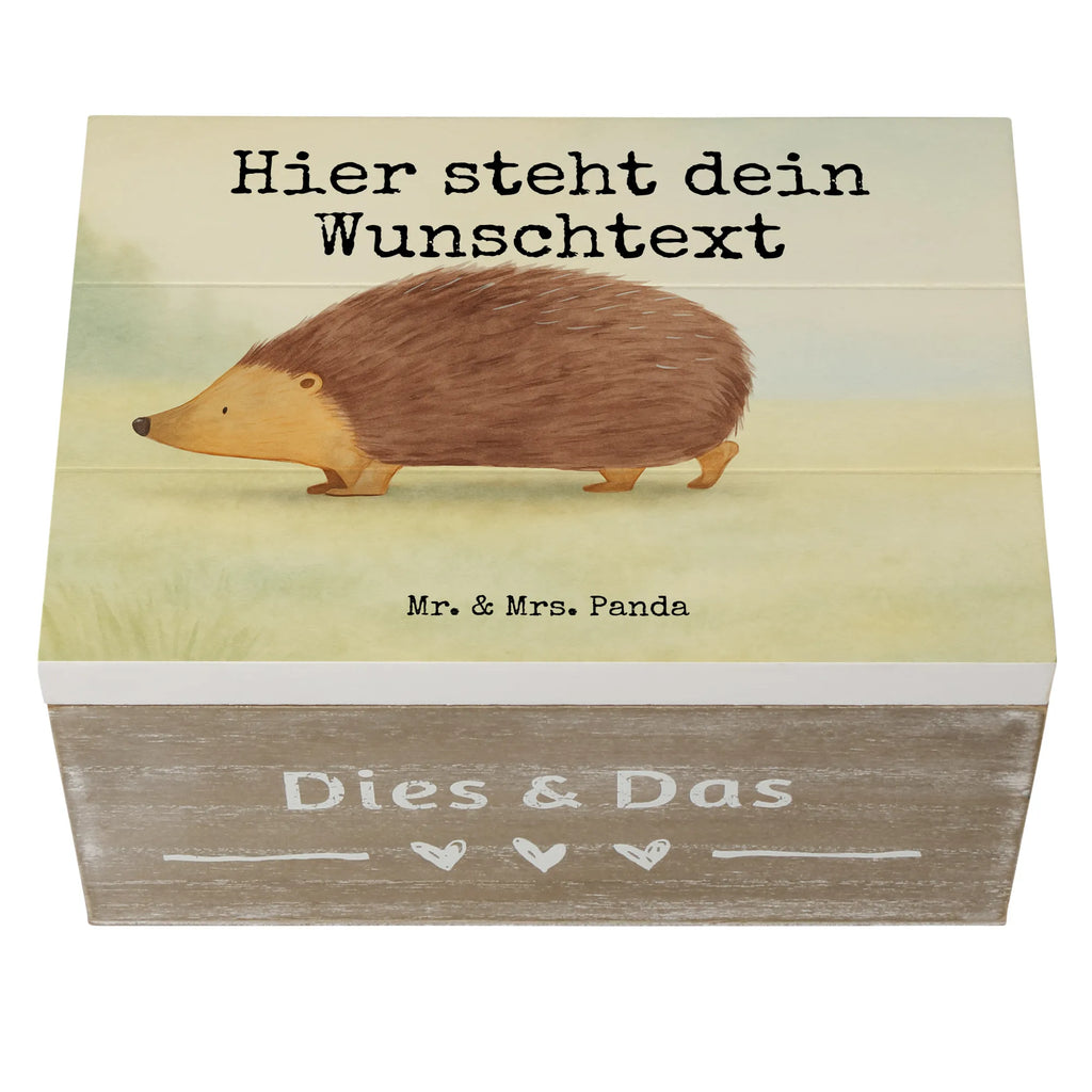 Personalizowane drewniane pudełko jeż serca Design Motywy zwierzęce, dobra energia, zabawne powiedzonka, zwierzęta