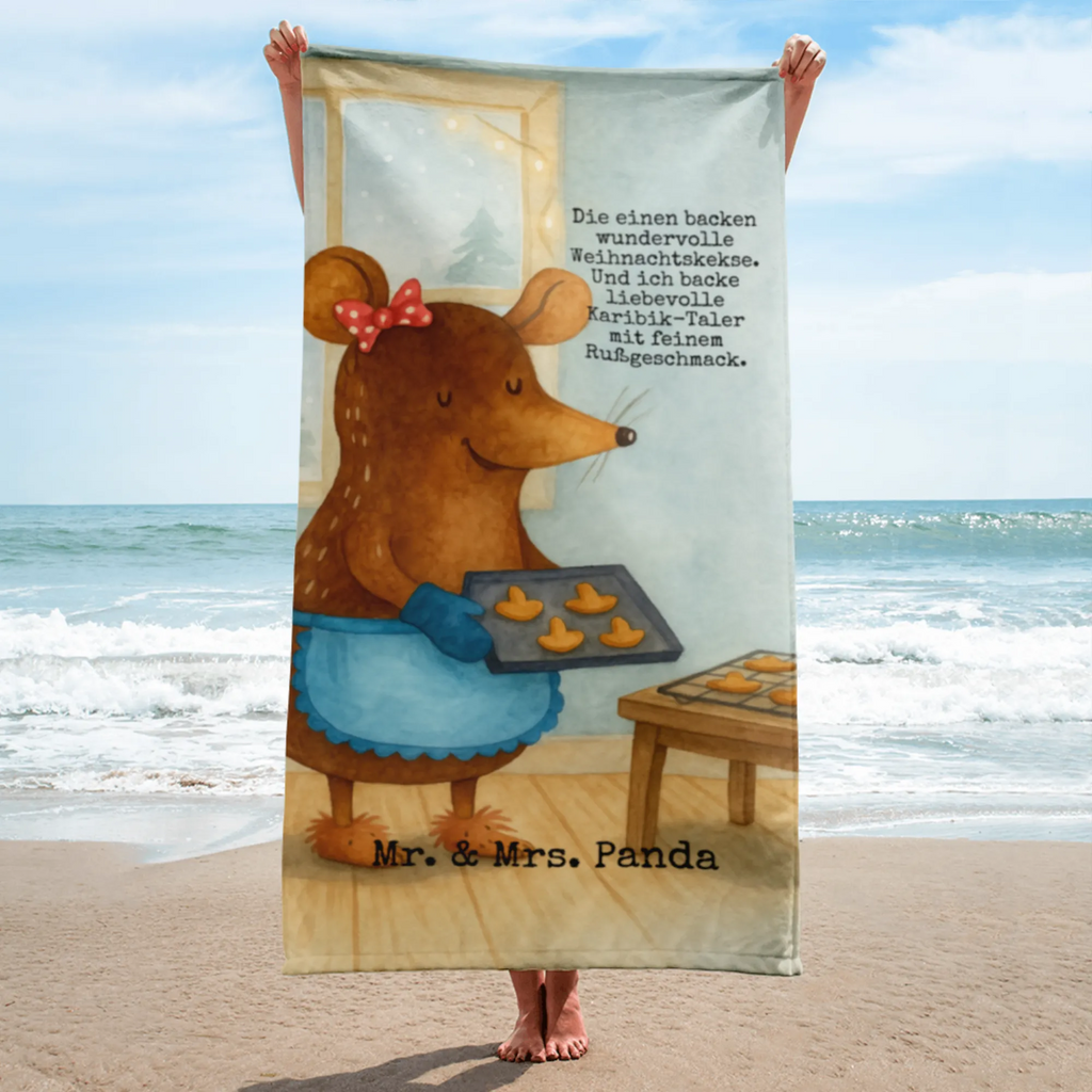 XL ręcznik kąpielowy Mysz ciastka Design Zima, Boże Narodzenie, dekoracje świąteczne, Mikołaj, Adwent, Wigilia, zimowy motyw